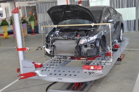 One of the Aligner Bays at Macinda Auto Body and Paint Centre